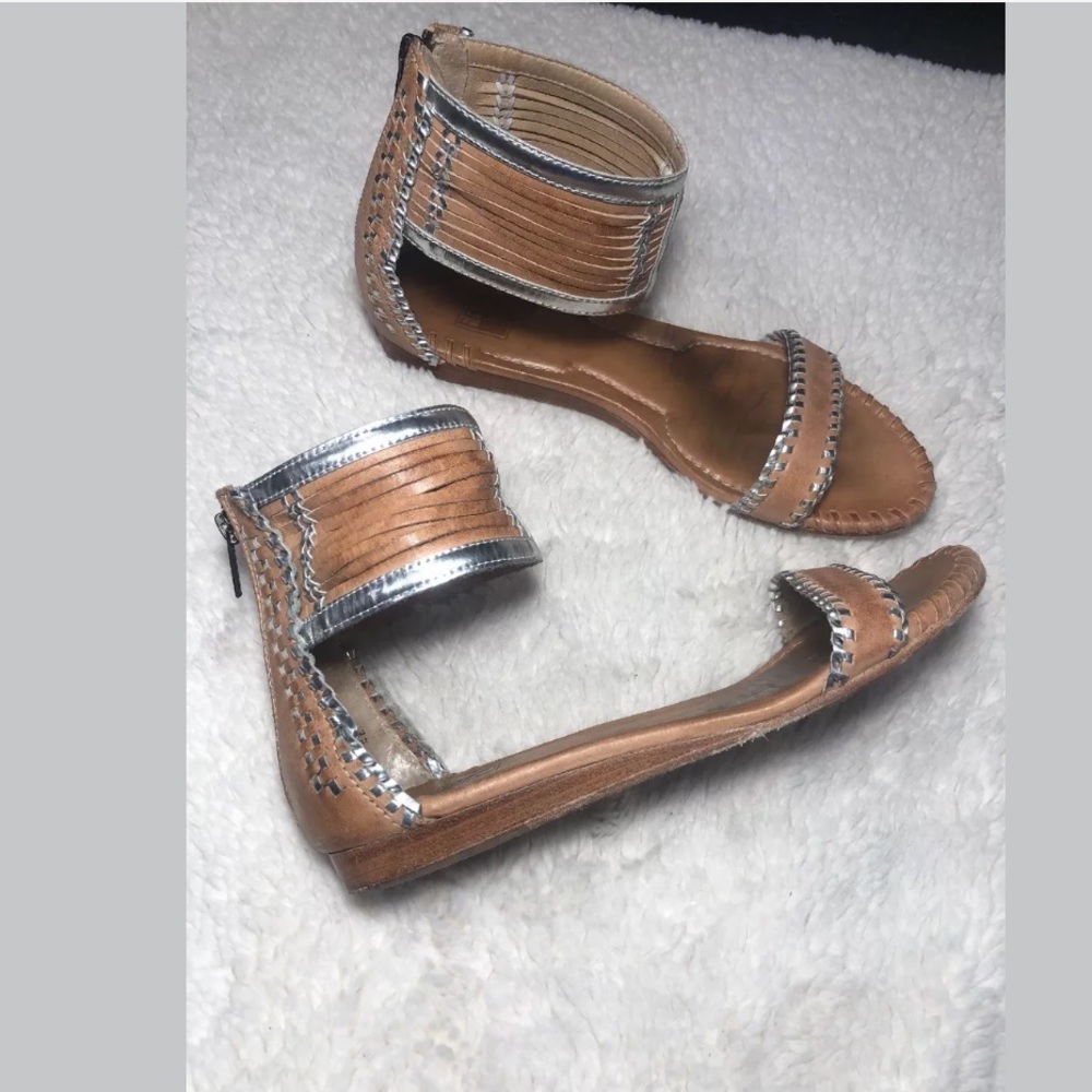 Frye Amelie 2 Piece Back Zip sandals